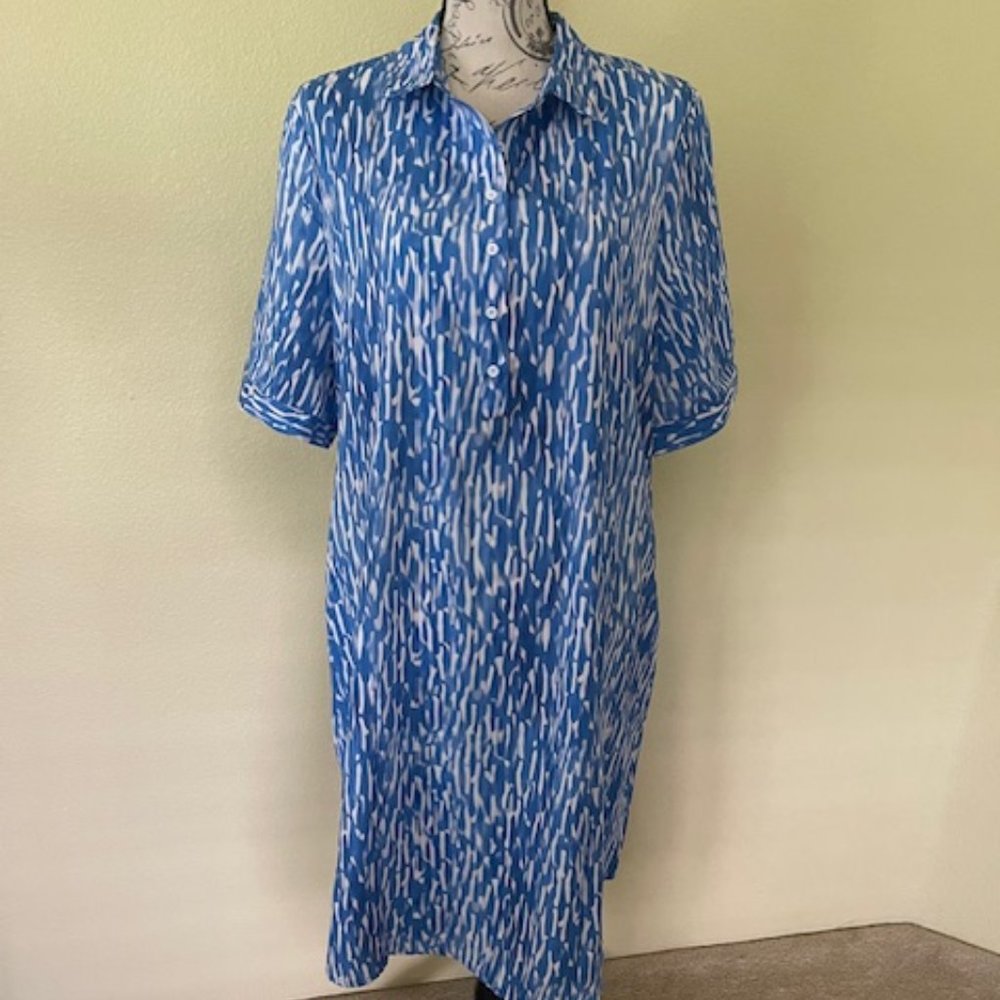 FHQ Collection Shirtdress Blue/White XL